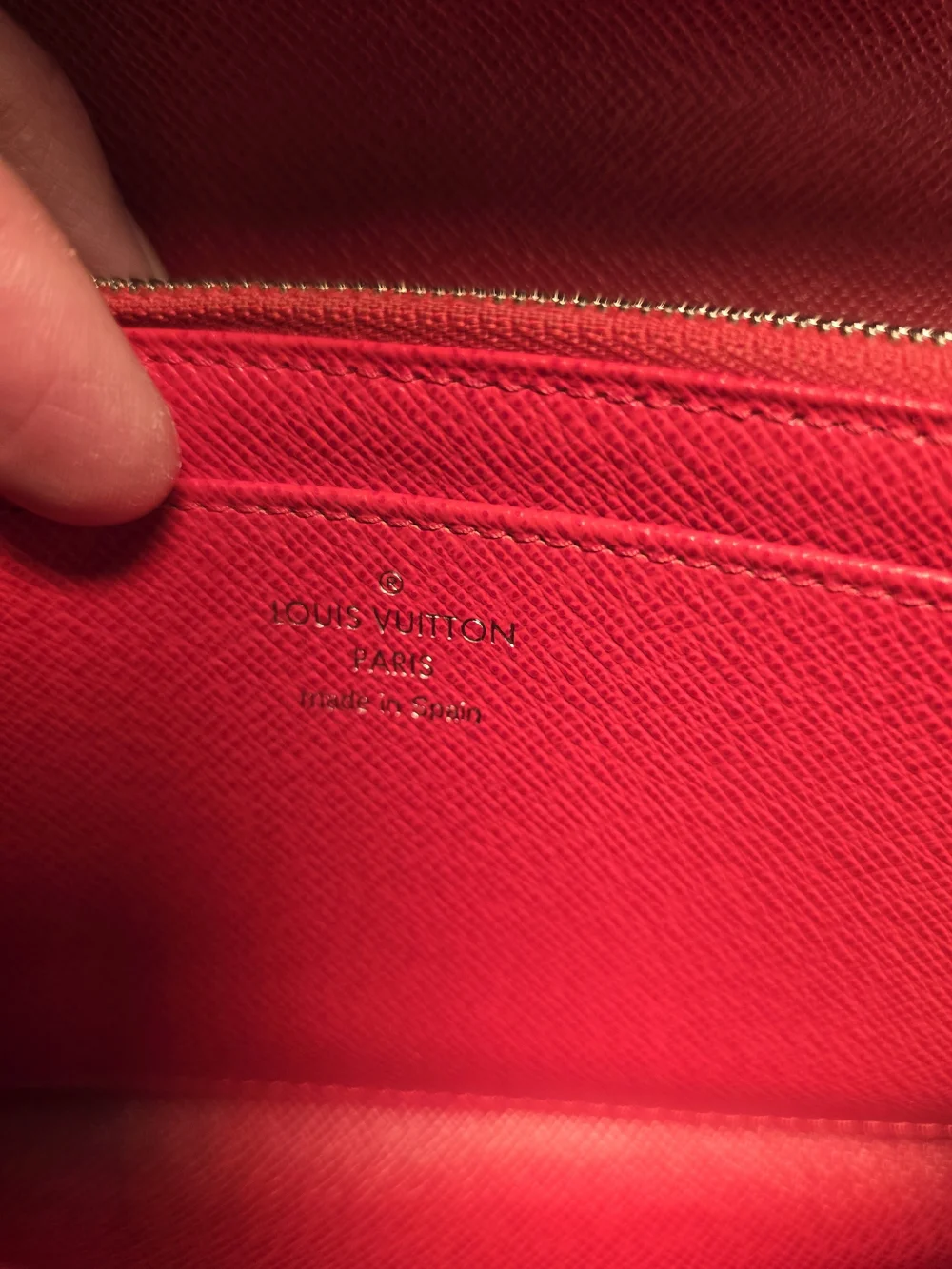 Louis Vuitton Coquelicot Red Epi Leather Louise Long Flap Wallet LV Logo